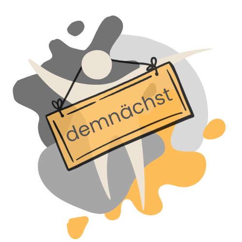Logo mein Gesundheitsort mit gelber Farbe mit Schild Demnächst